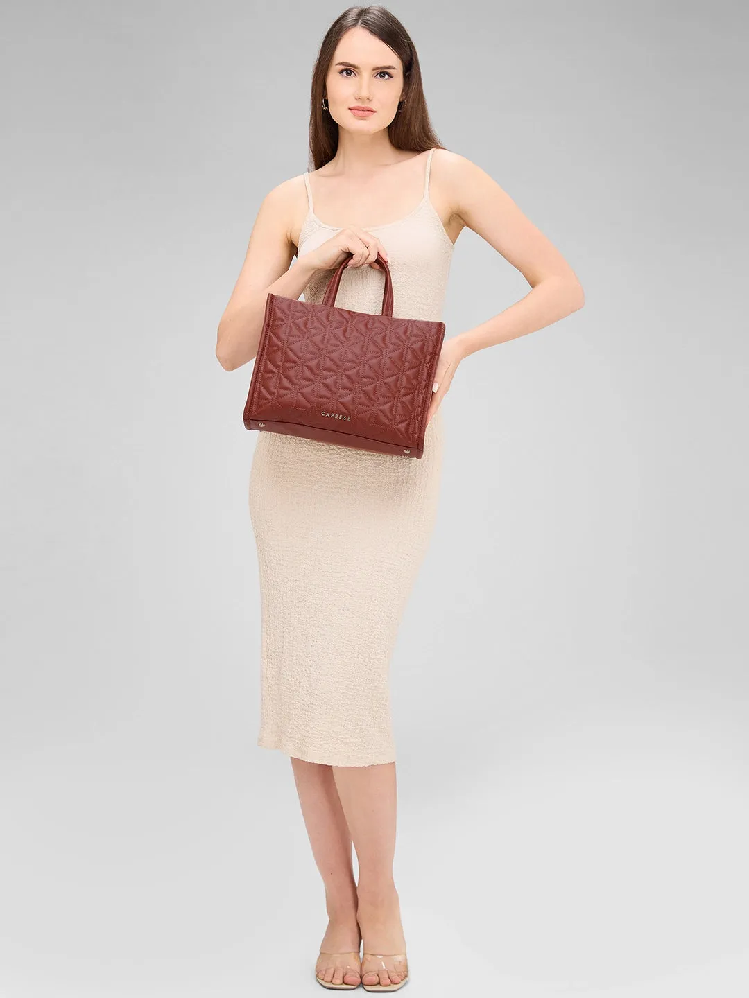 Caprese Ritva Medium Brown Tote Bag