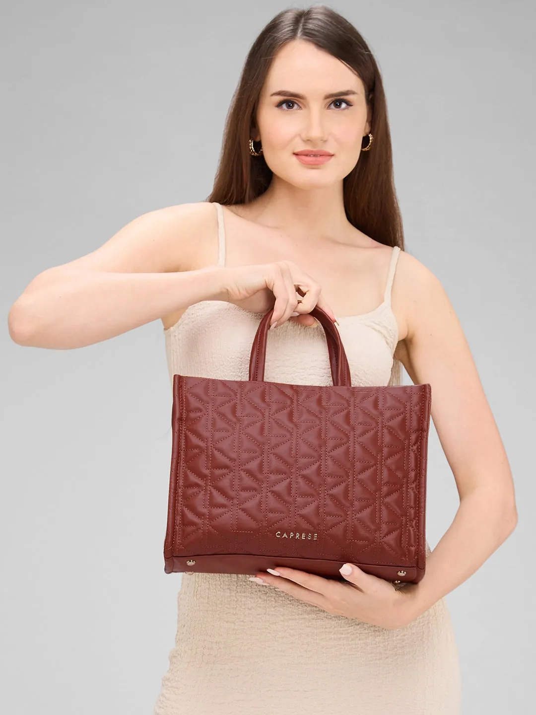 Caprese Ritva Medium Brown Tote Bag