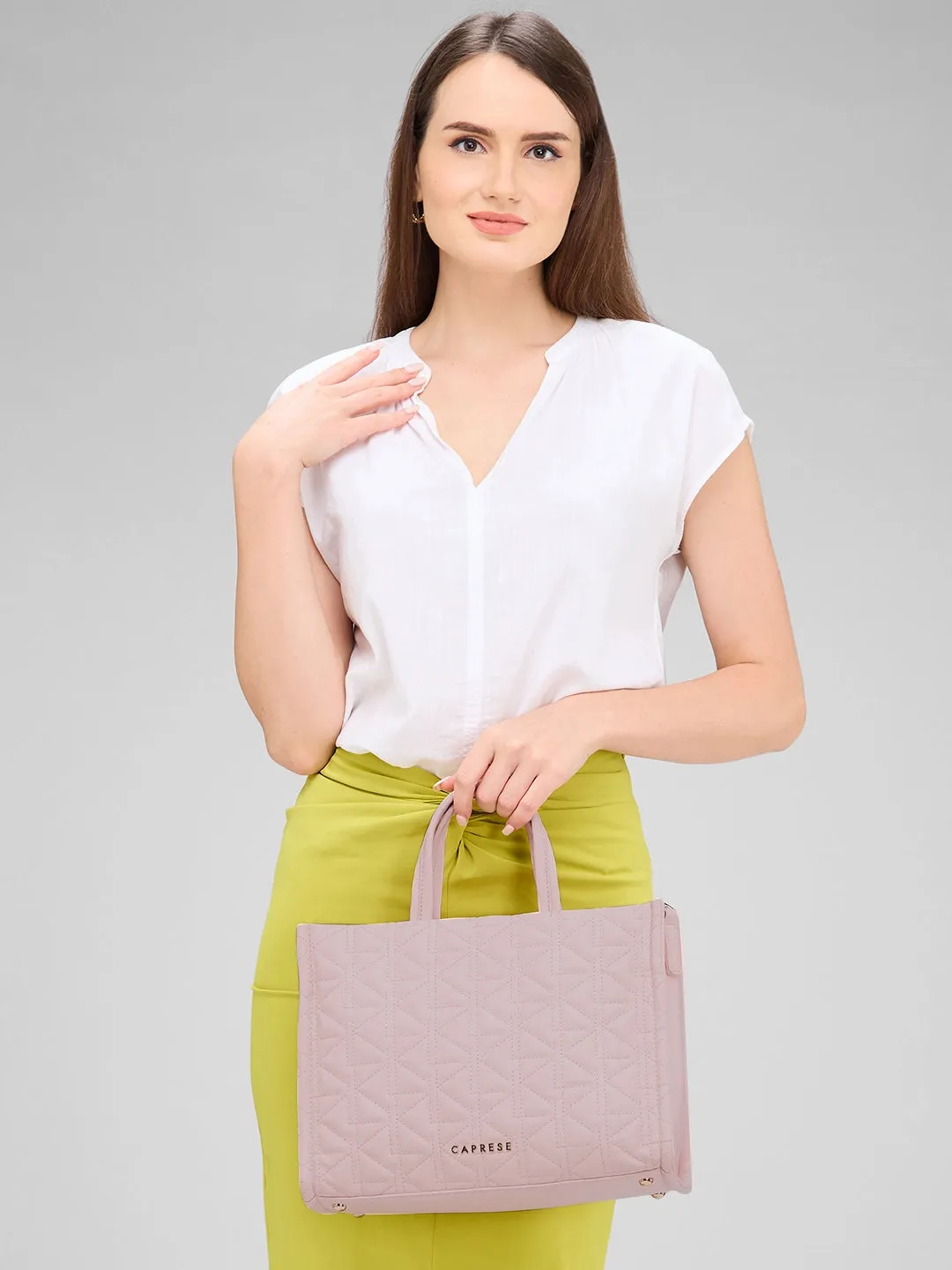 Caprese Ritva Medium Pink Tote Bag
