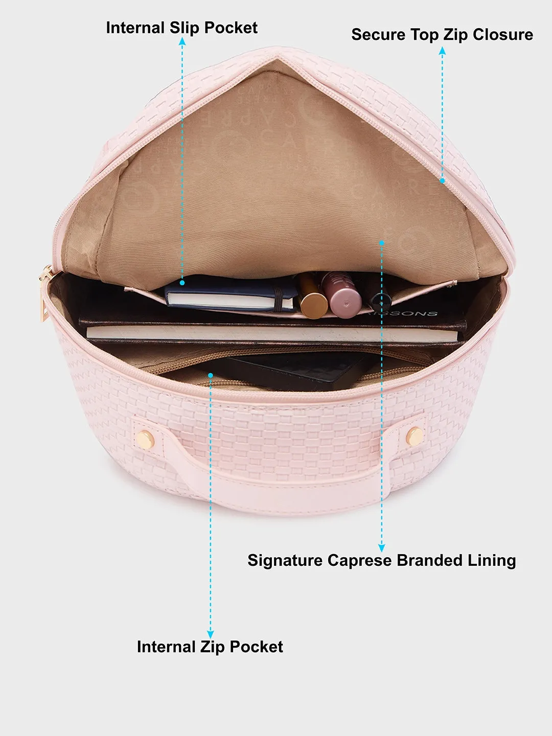 Caprese Riva Medium Pink Backpack
