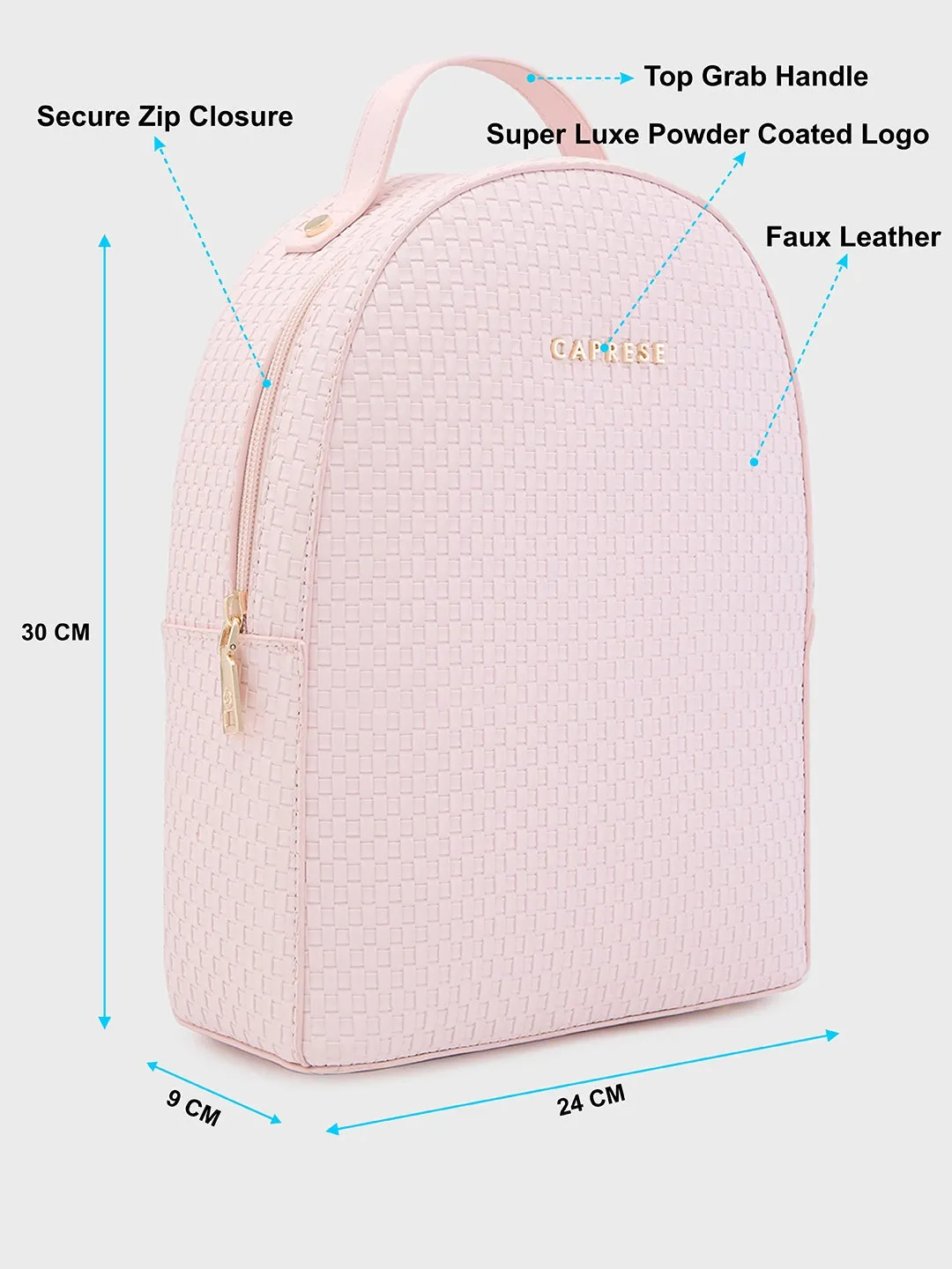Caprese Riva Medium Pink Backpack