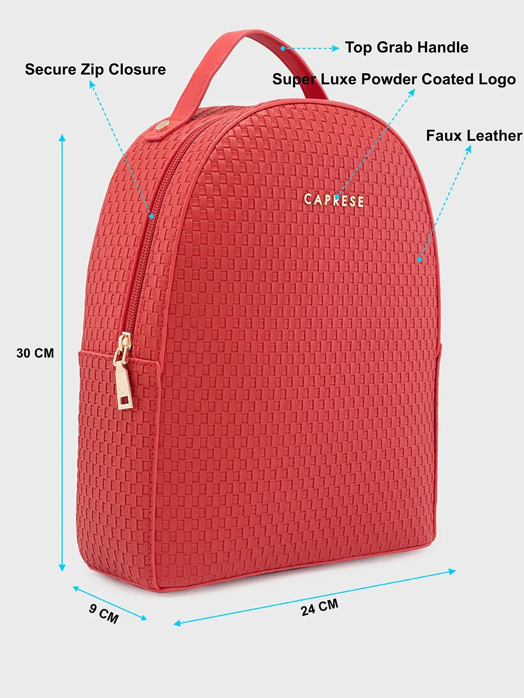 Caprese Riva Medium Red Backpack