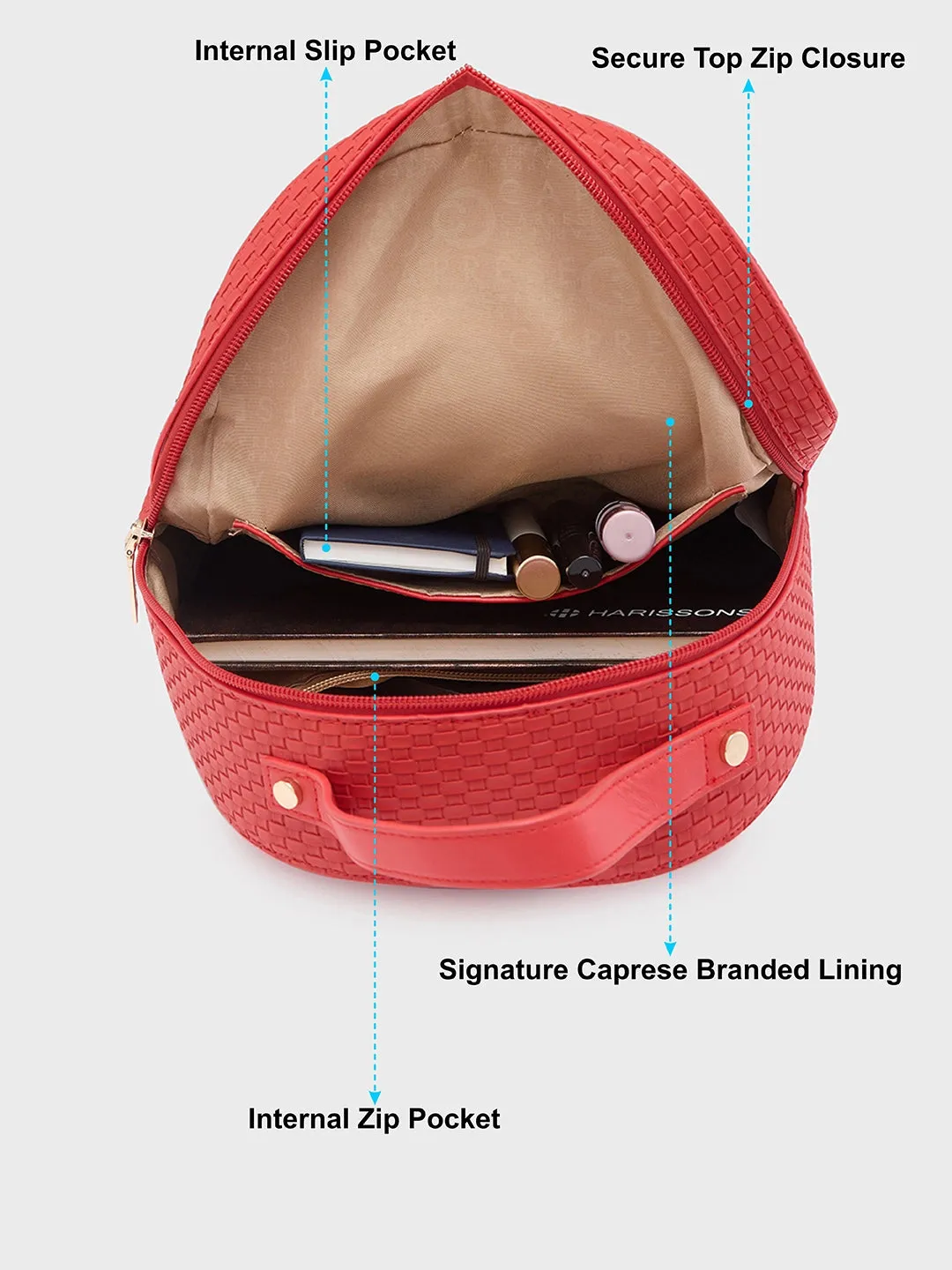 Caprese Riva Medium Red Backpack
