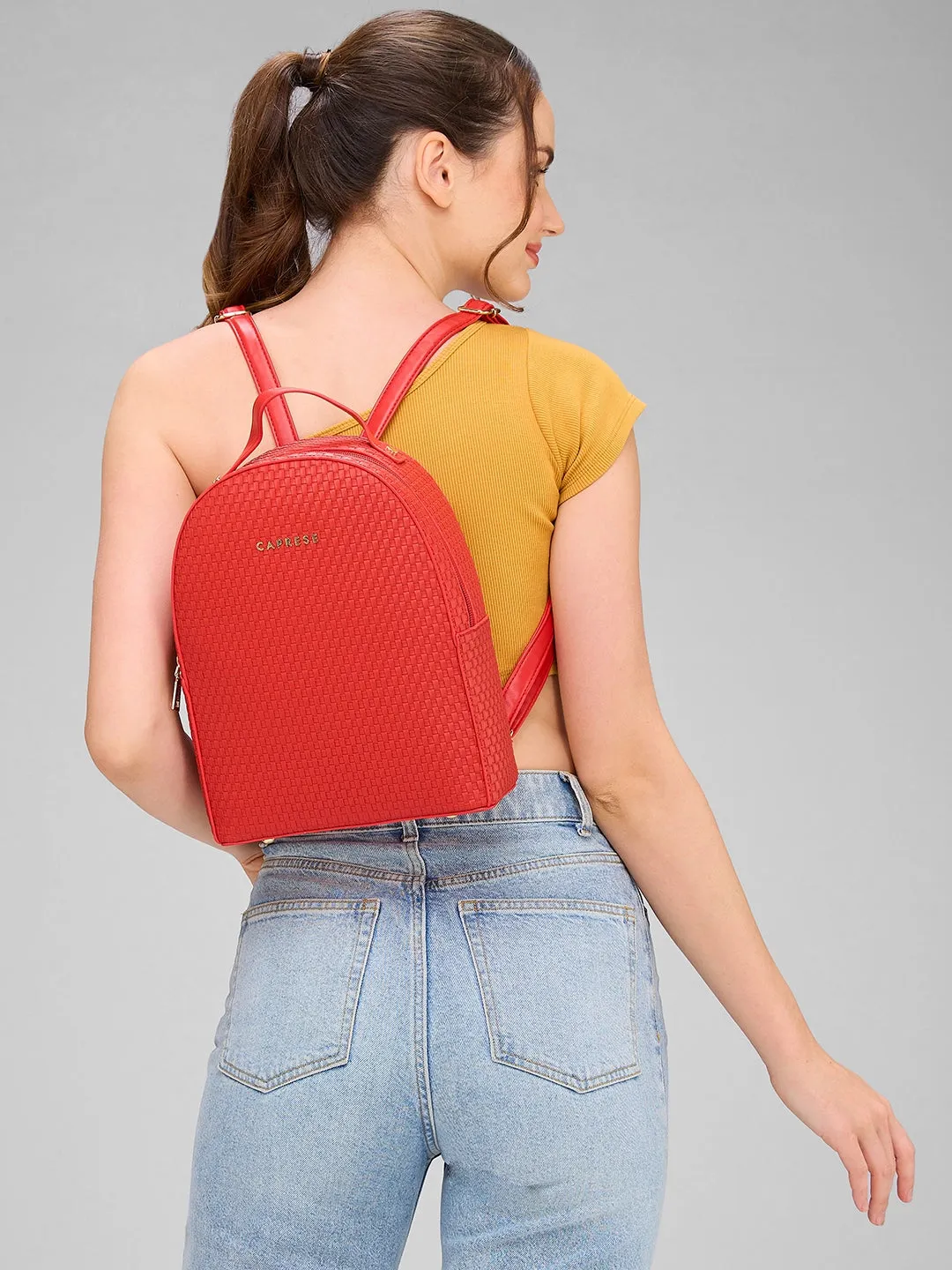 Caprese Riva Medium Red Backpack