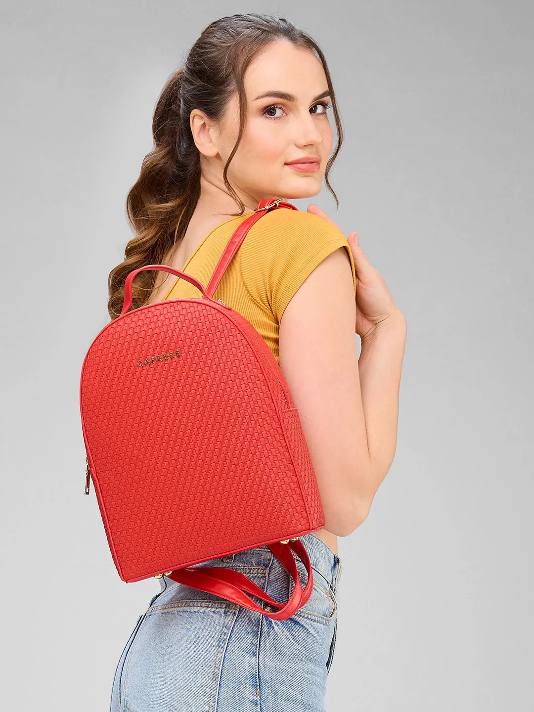 Caprese Riva Medium Red Backpack