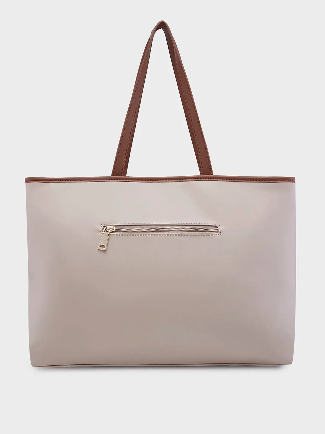 Caprese Roberta Large Beige Tote Bag