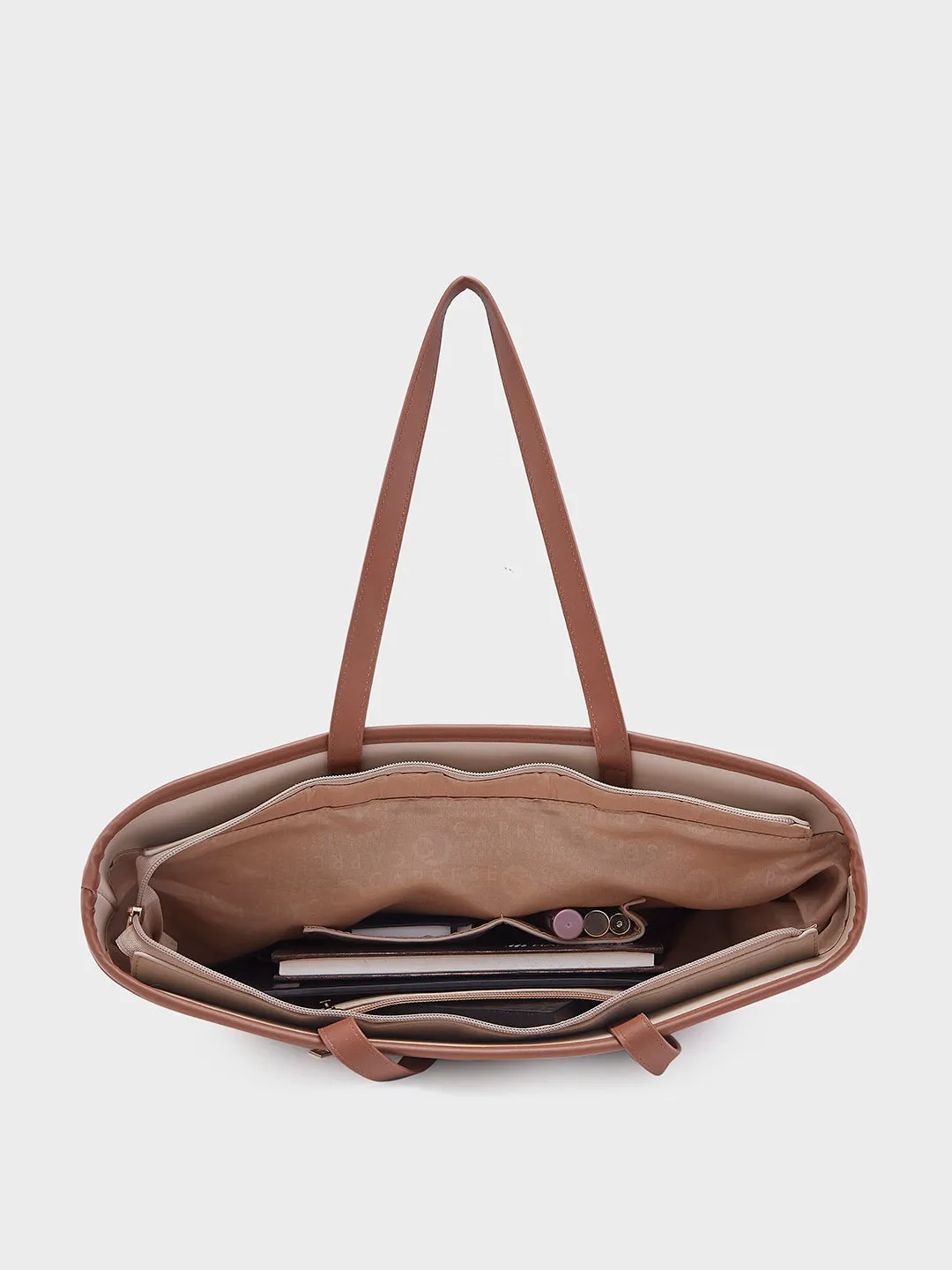 Caprese Roberta Large Beige Tote Bag