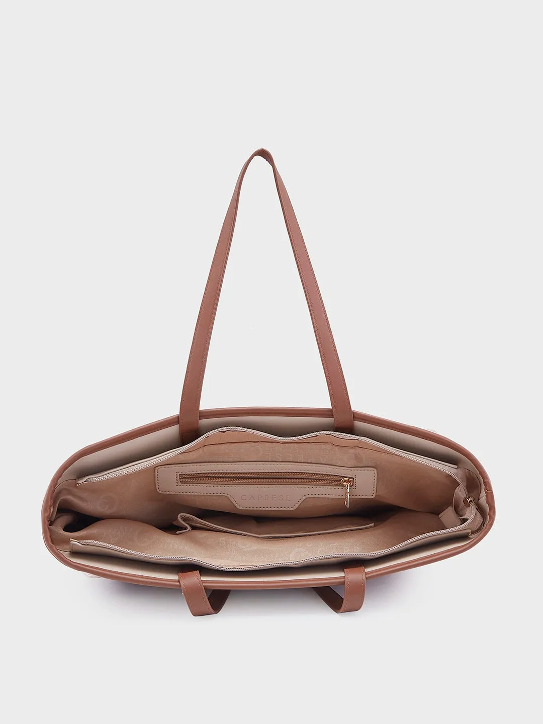 Caprese Roberta Large Beige Tote Bag