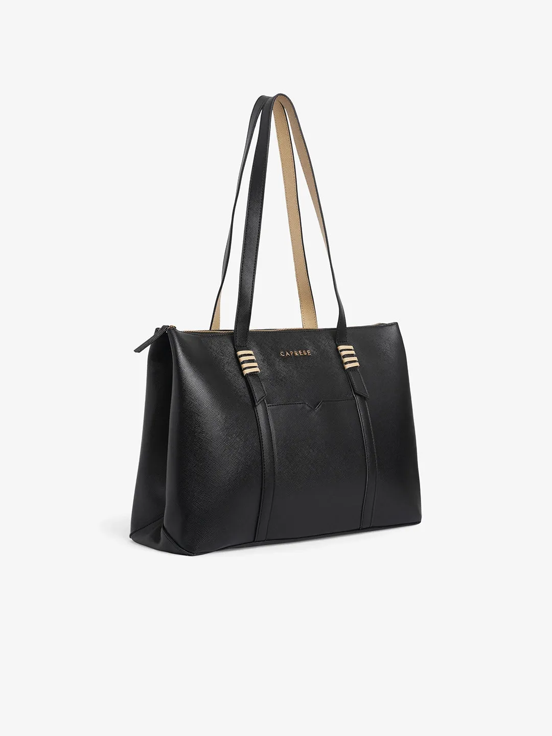 Caprese Roma Large Black Tote Bag