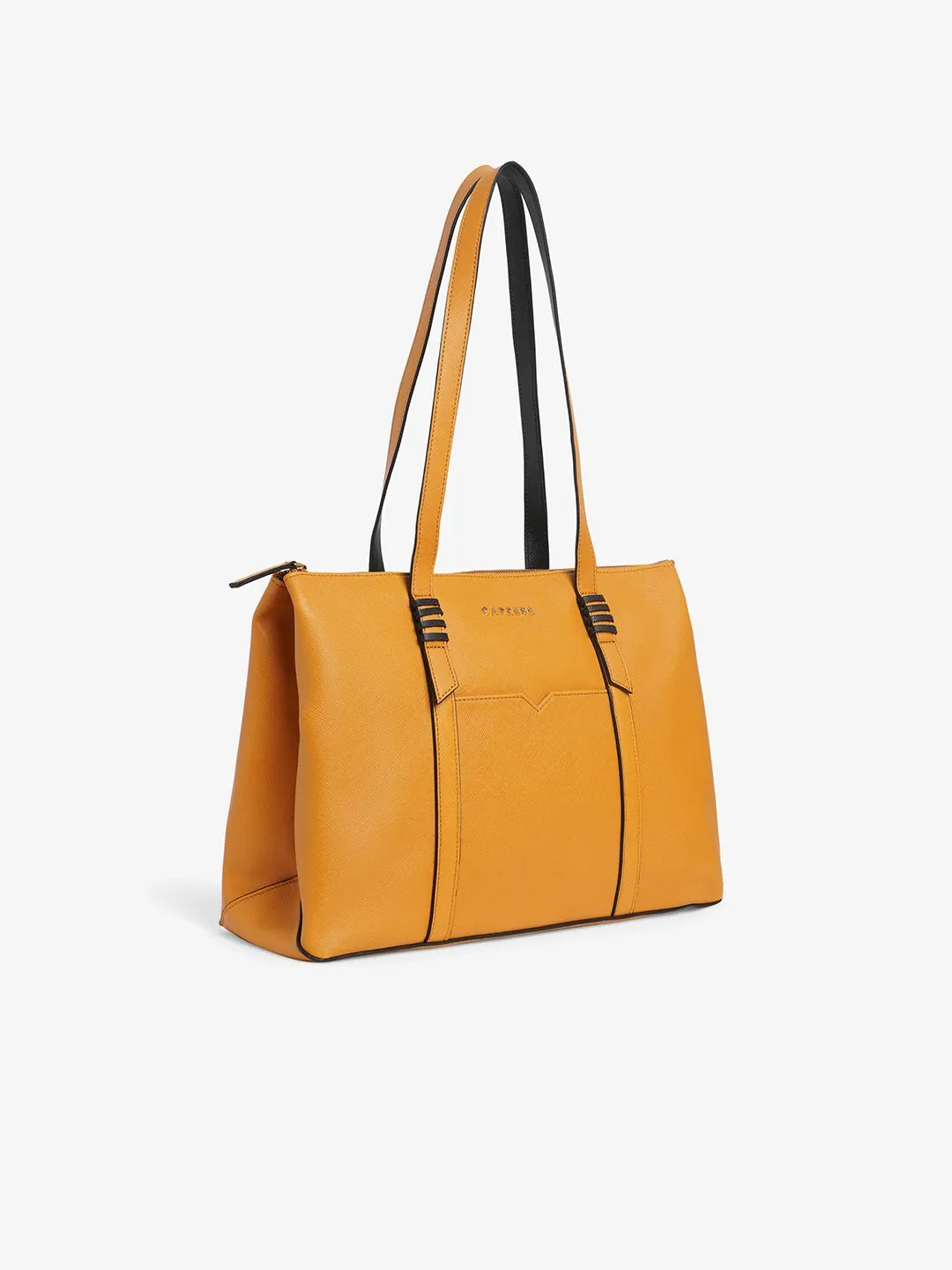Caprese Roma Large Yellow Tote Bag