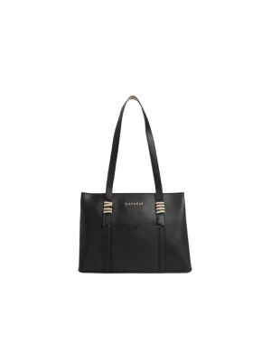 Caprese Roma Medium Black Tote Bag