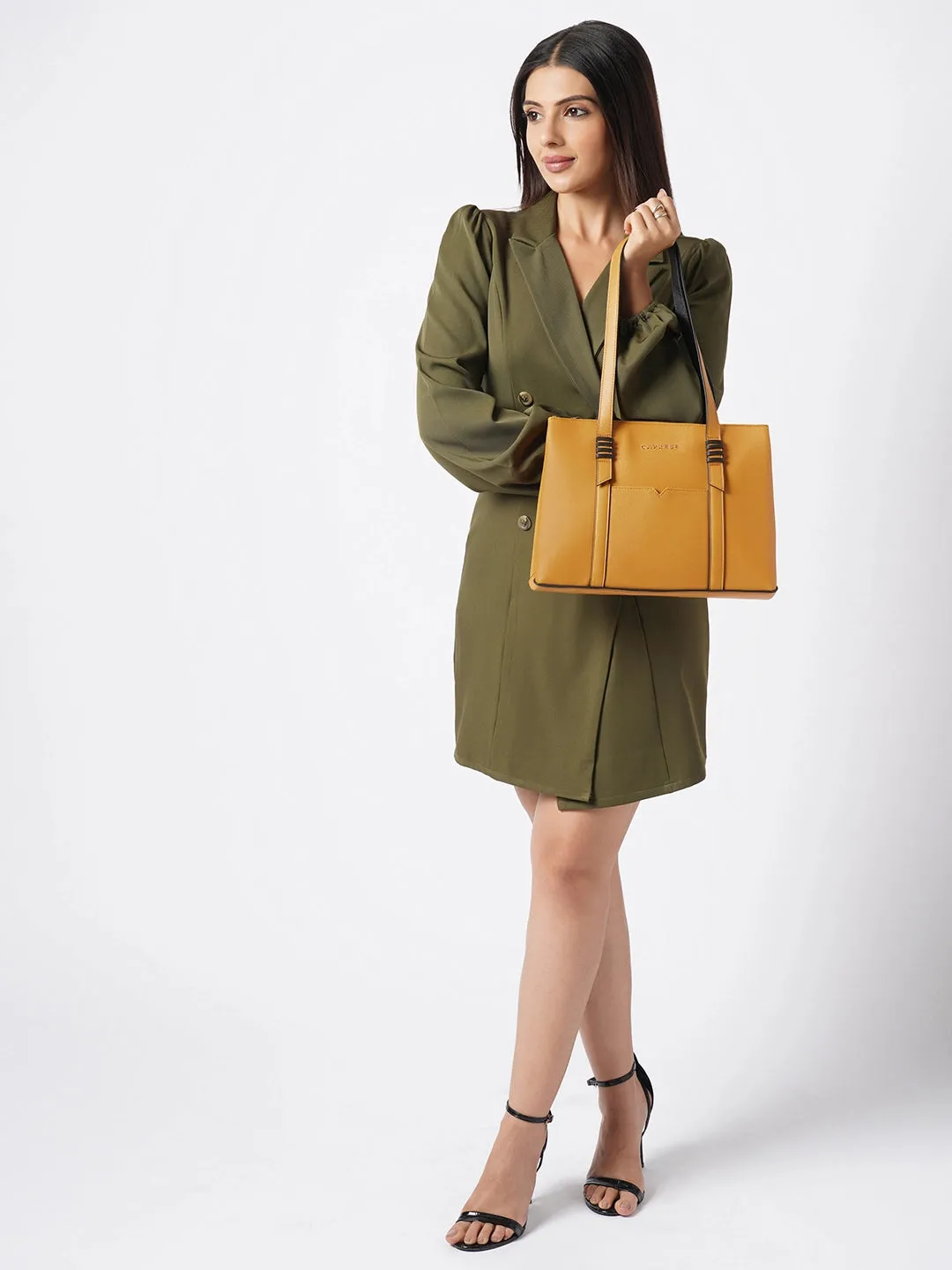 Caprese Roma Medium Yellow Tote Bag