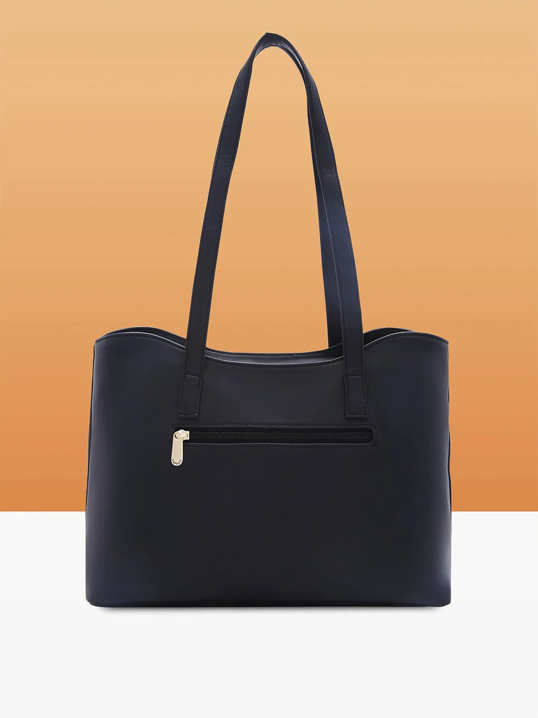 Caprese Romea Medium Black Tote Bag