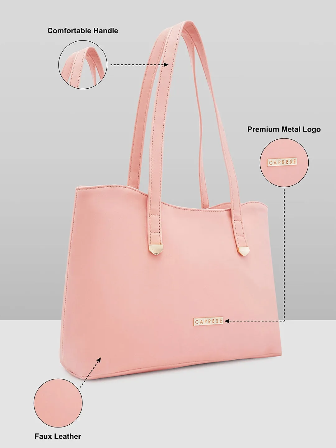 Caprese Romea Medium Blush Tote Bag
