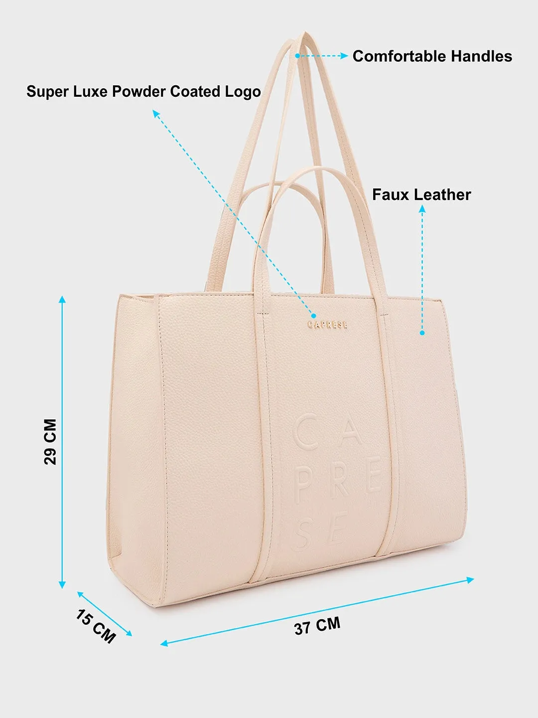 Caprese Roni Medium Beige Tote Bag