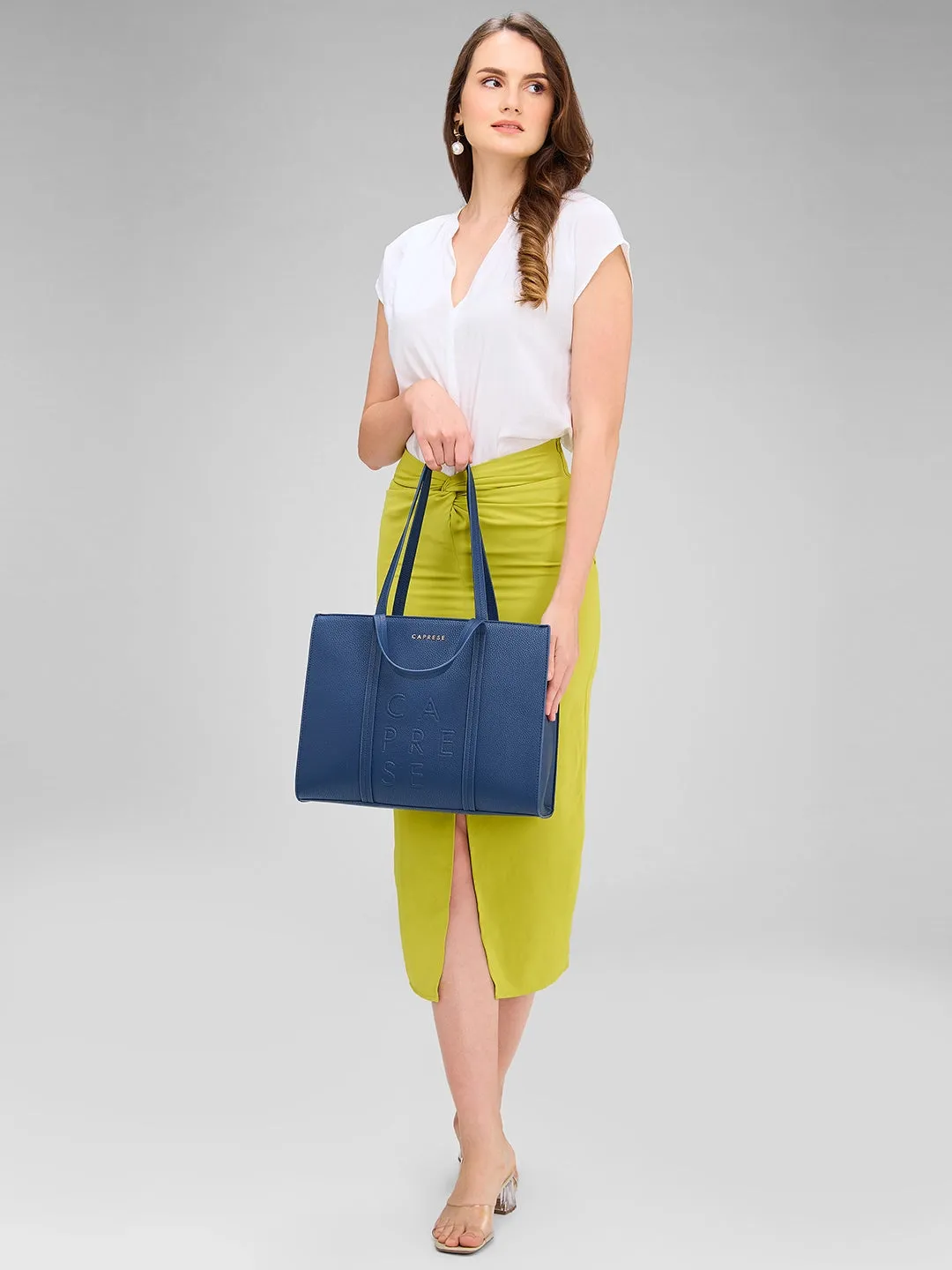 Caprese Roni Medium Blue Tote Bag