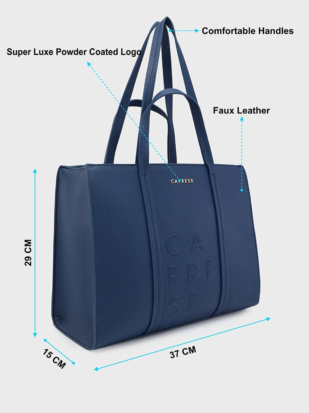 Caprese Roni Medium Blue Tote Bag