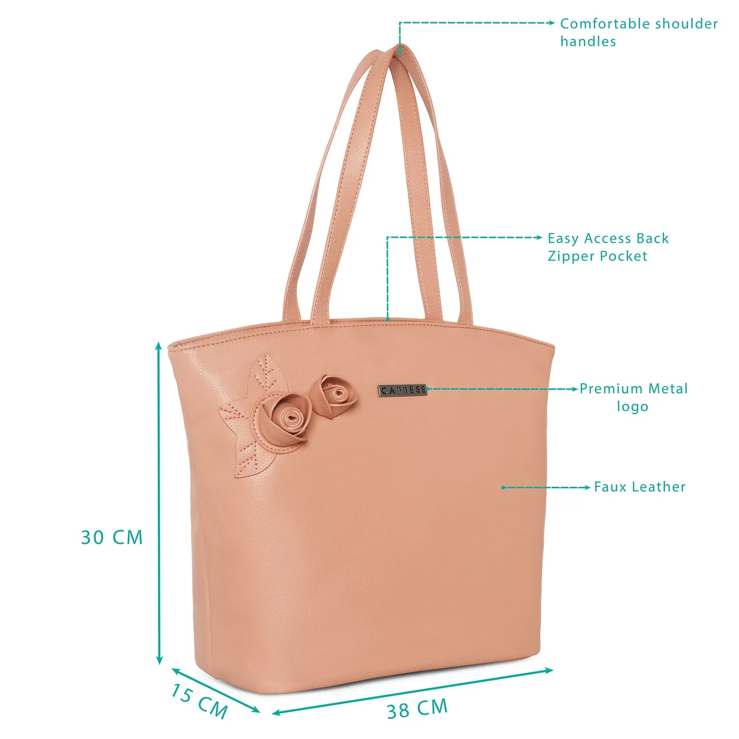 Caprese Rosamund Large Blush Satchel Bag