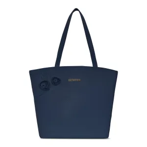 Caprese Rosamund Large Navy Satchel Bag