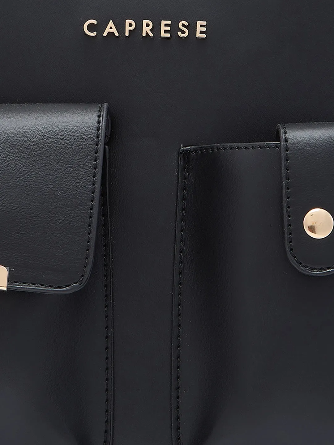 Caprese Roxena Medium Black Tote Bag