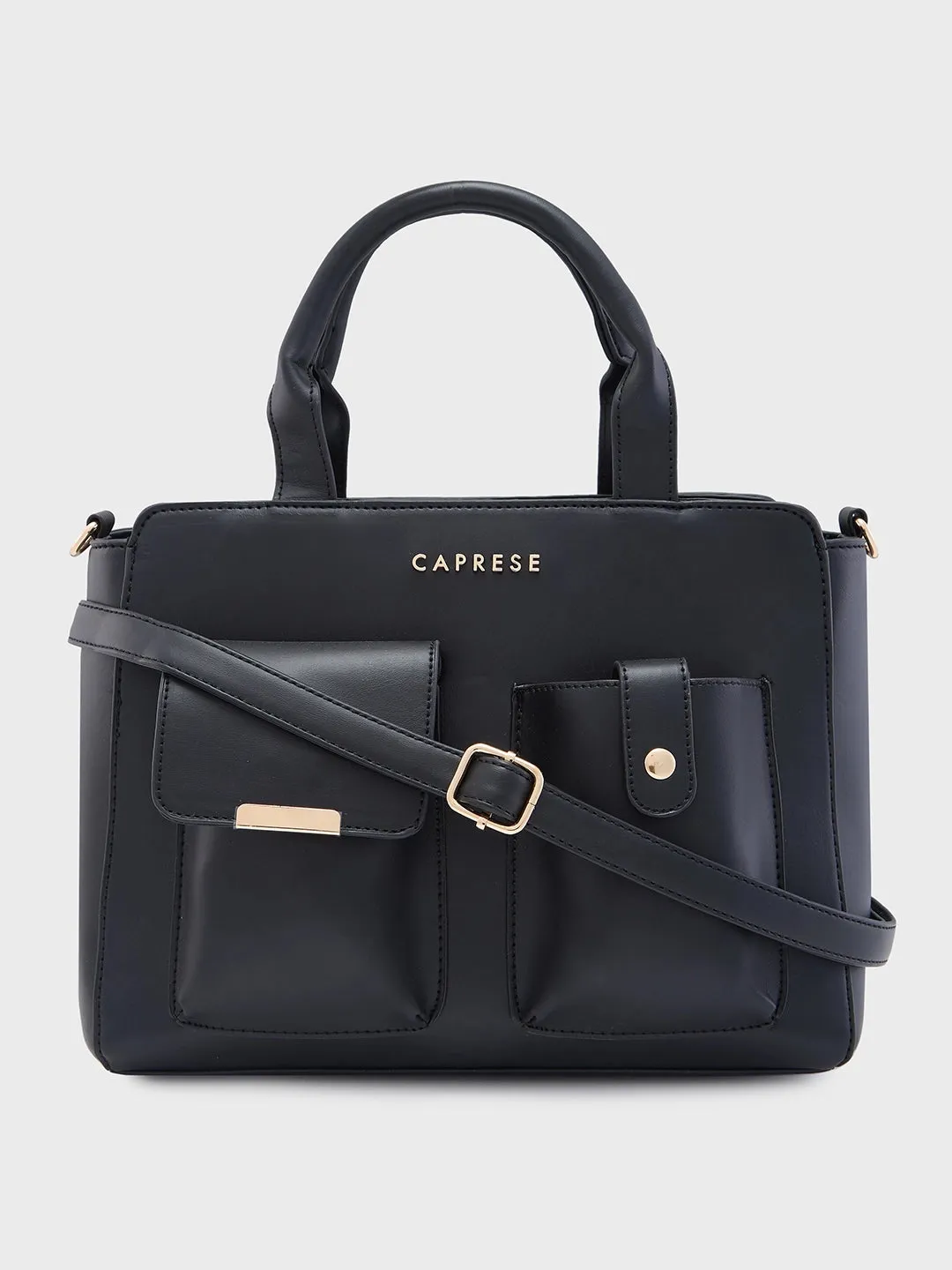 Caprese Roxena Medium Black Tote Bag