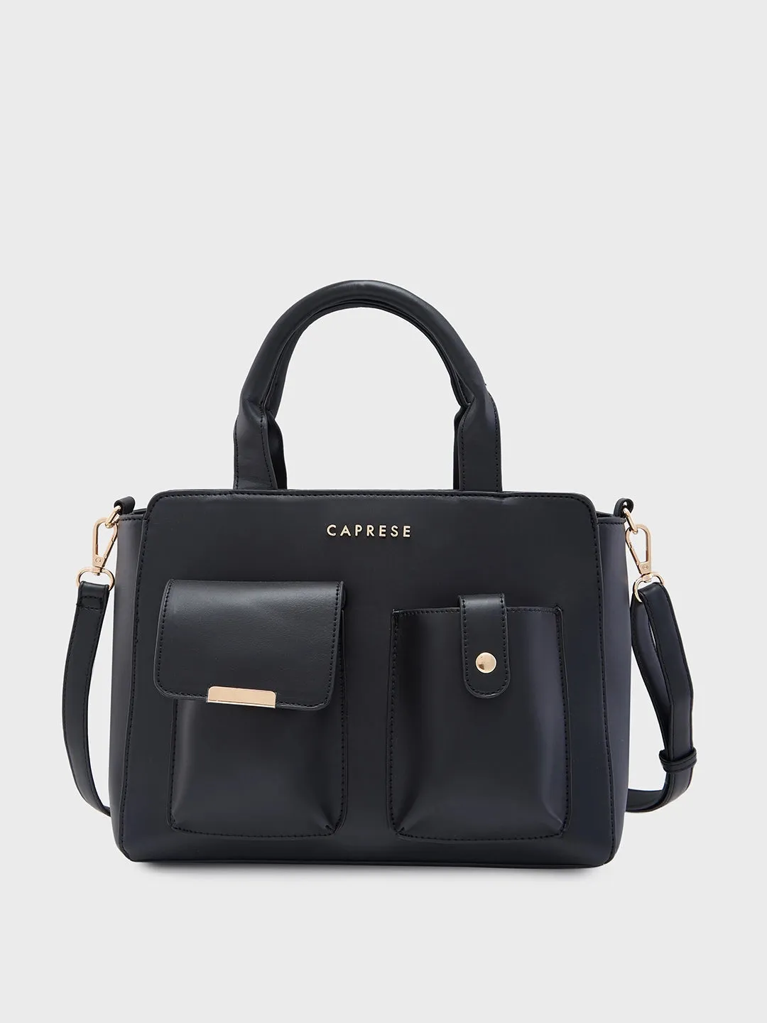 Caprese Roxena Medium Black Tote Bag