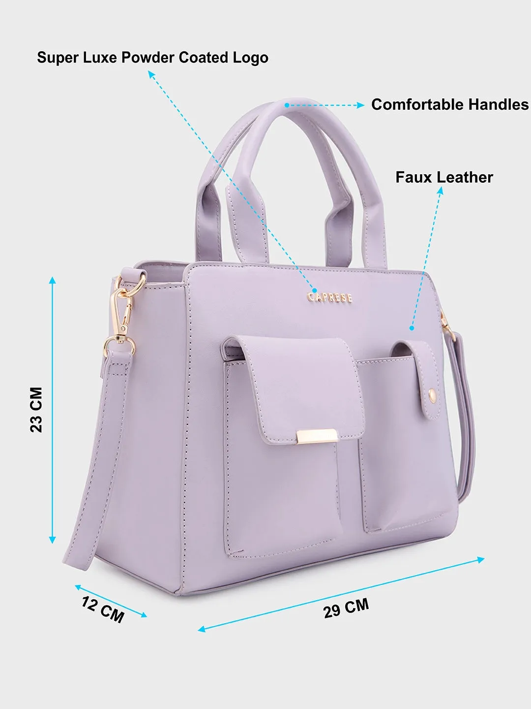 Caprese Roxena Medium Violet Tote Bag