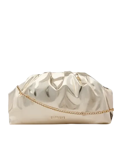 Caprese Roxene Small Metallic Gold Clutch Bag