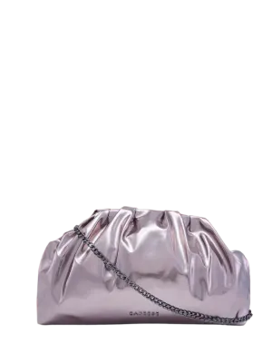 Caprese Roxene Small Metallic Gunmetal Clutch Bag
