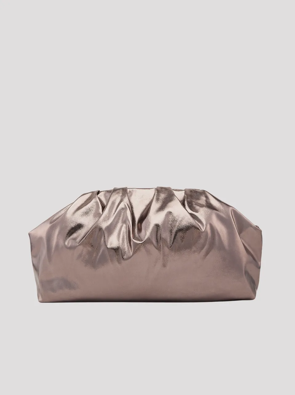 Caprese Roxene Small Metallic Gunmetal Clutch Bag