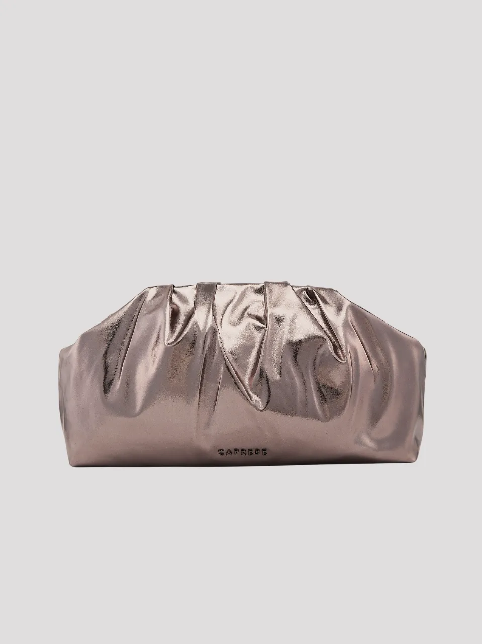 Caprese Roxene Small Metallic Gunmetal Clutch Bag