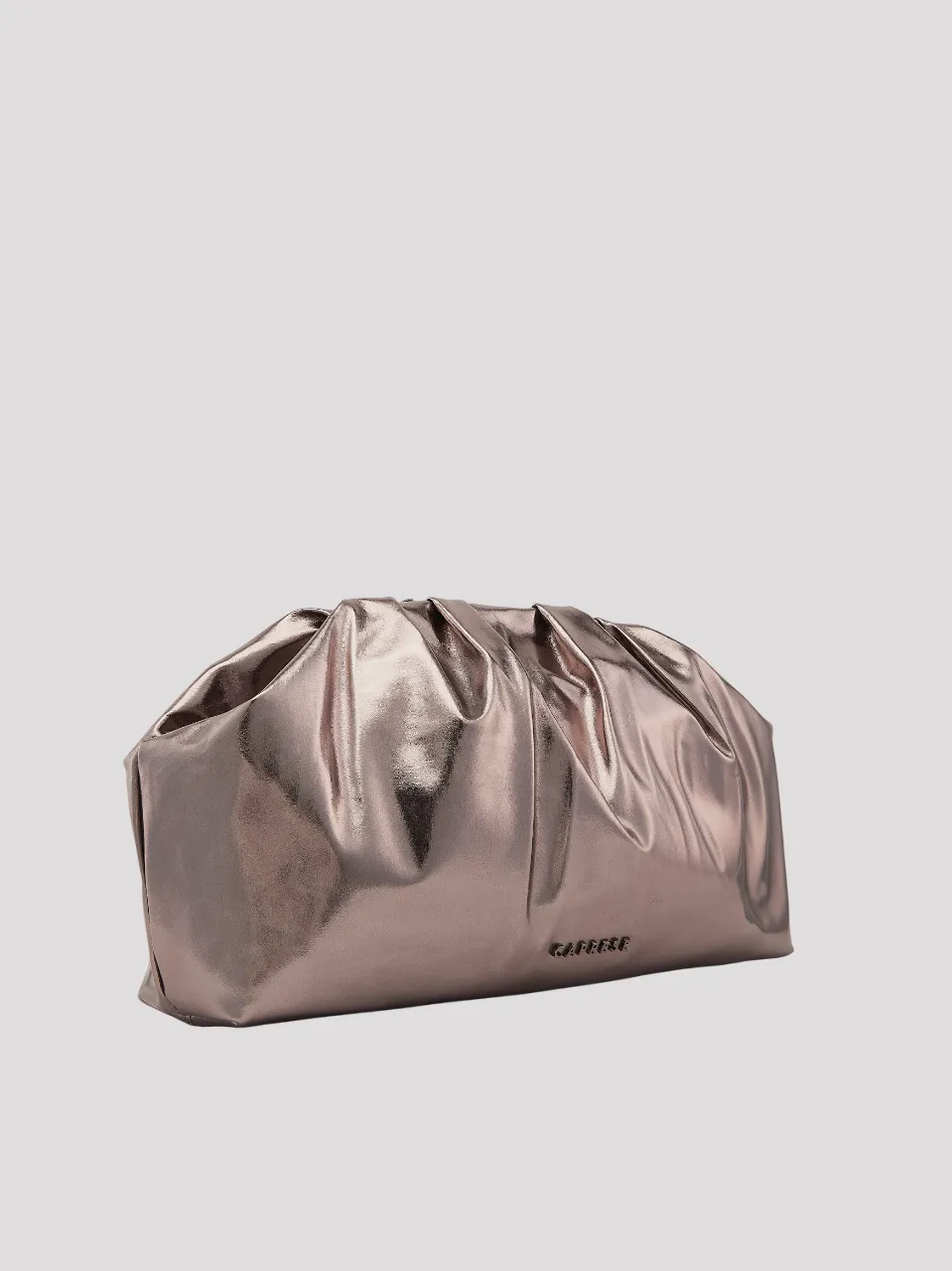 Caprese Roxene Small Metallic Gunmetal Clutch Bag