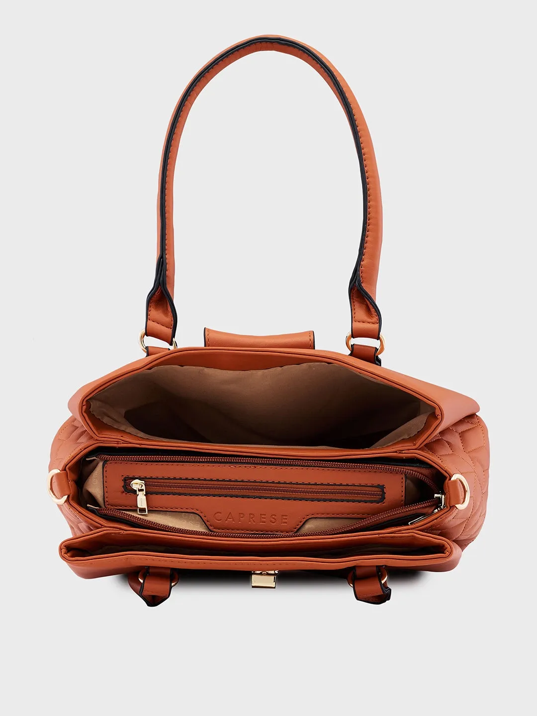 Caprese Sabrina Medium Tan Satchel Bag