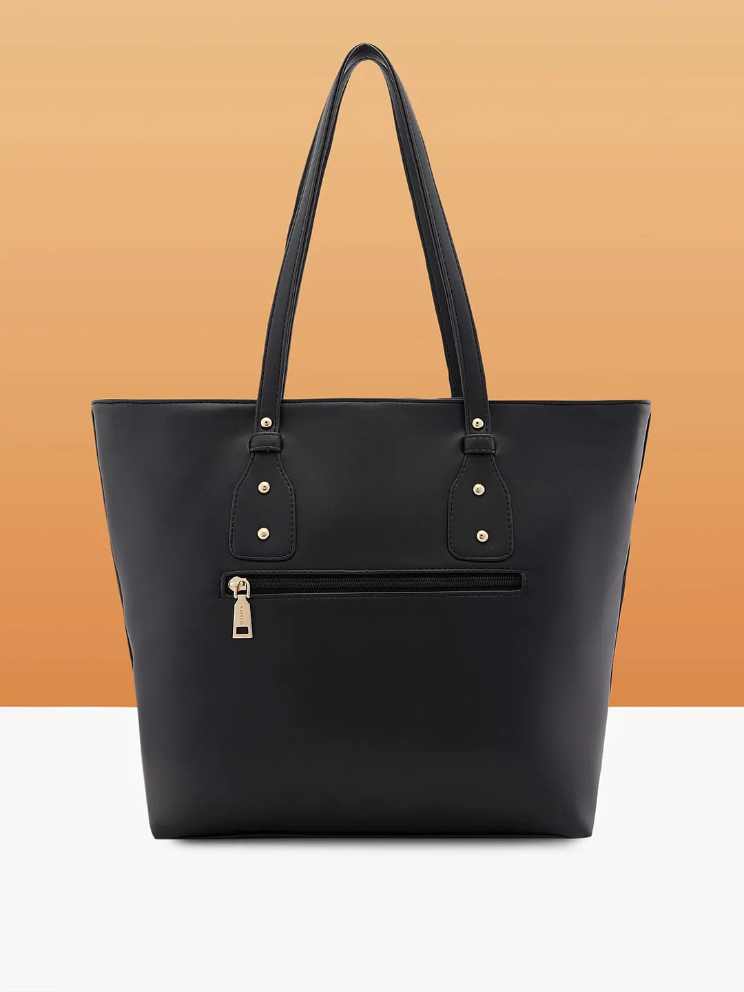 Caprese Salvo Medium Black Tote Bag