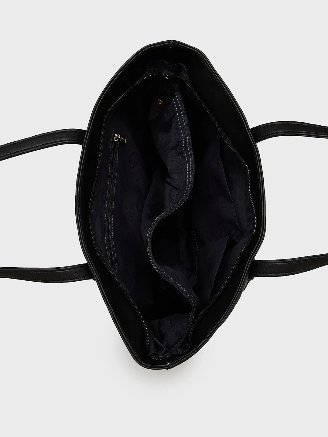 Caprese Salvo Medium Black Tote Bag