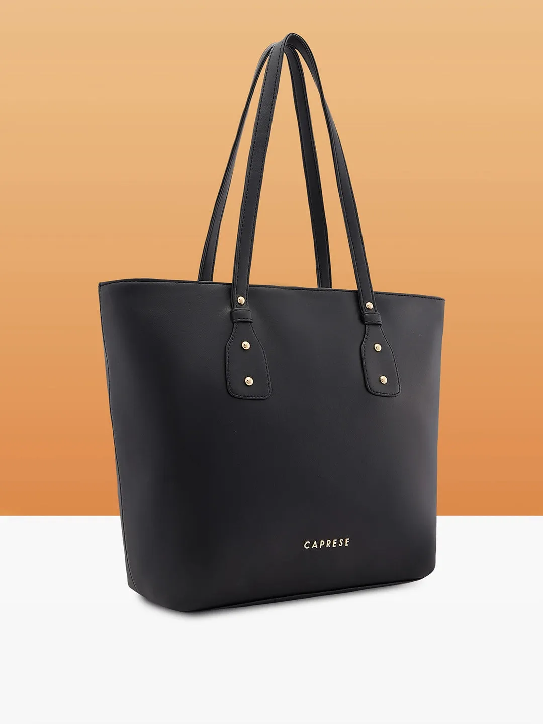 Caprese Salvo Medium Black Tote Bag