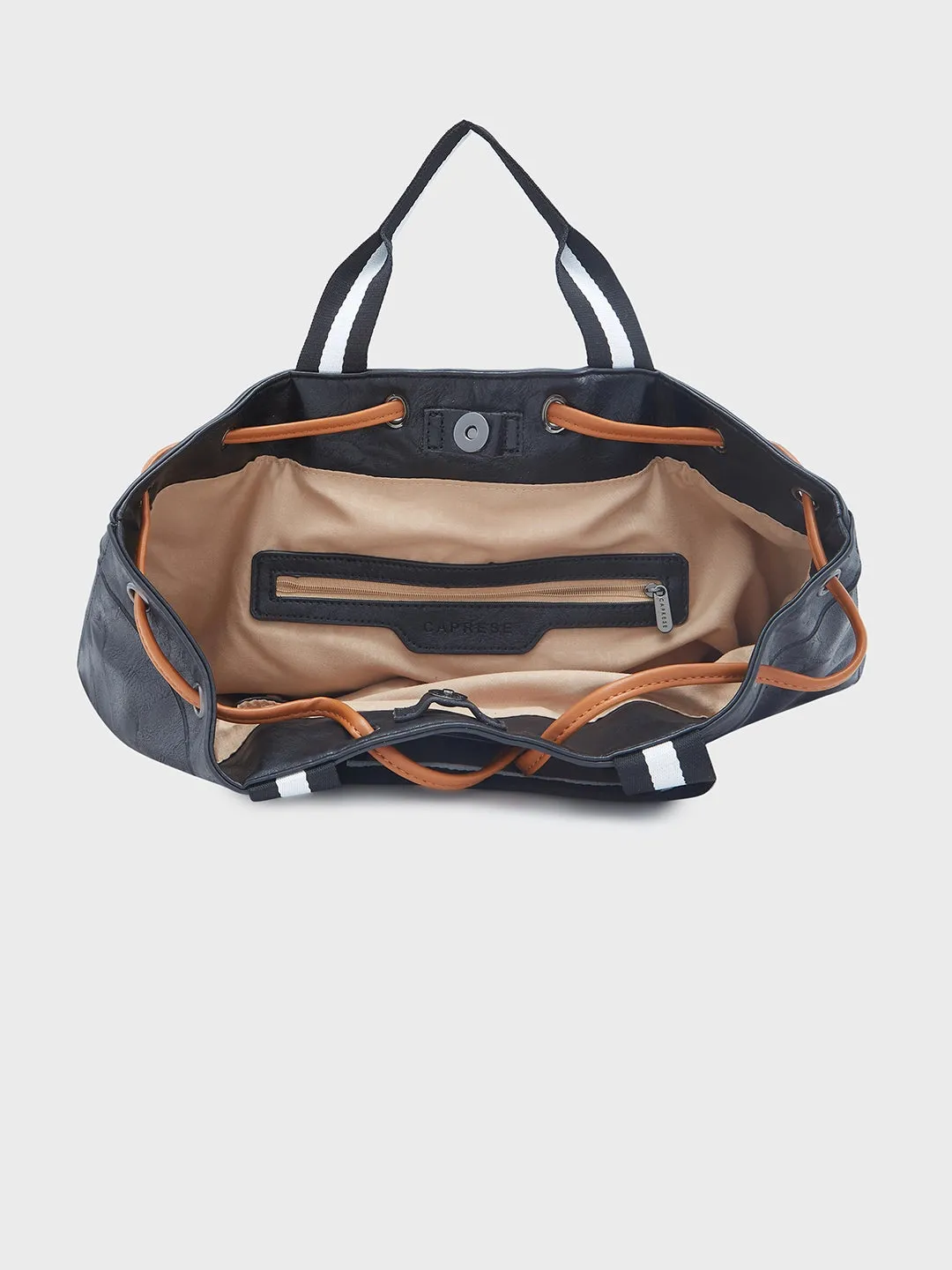 Caprese Sandie Large Black Satchel Bag