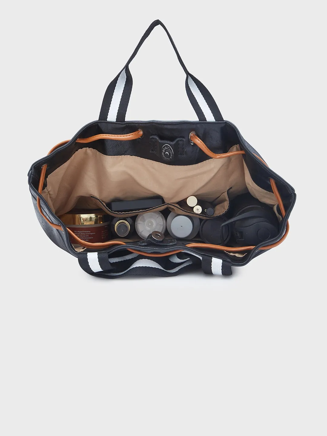 Caprese Sandie Large Black Satchel Bag