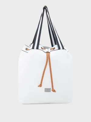 Caprese Sandie Large White Satchel Bag