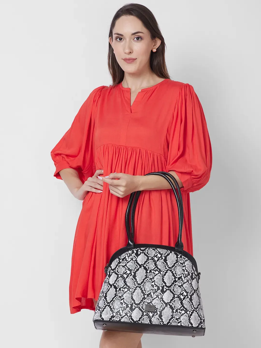 Caprese Saylor Large Black Satchel Bag