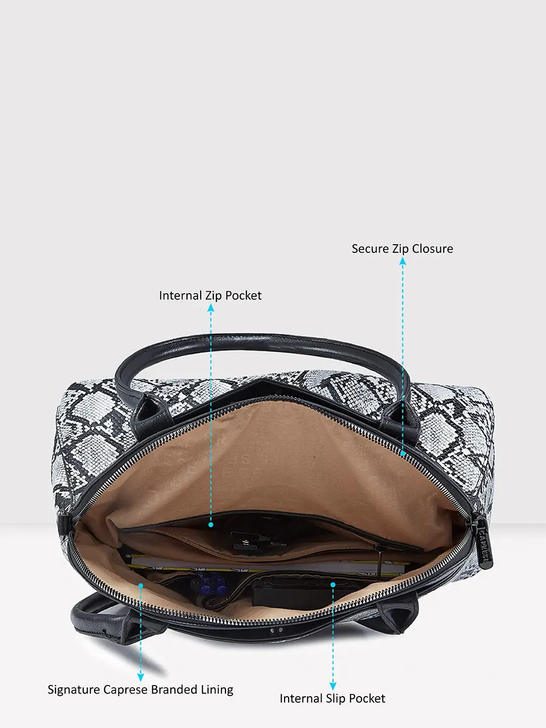 Caprese Saylor Large Black Satchel Bag