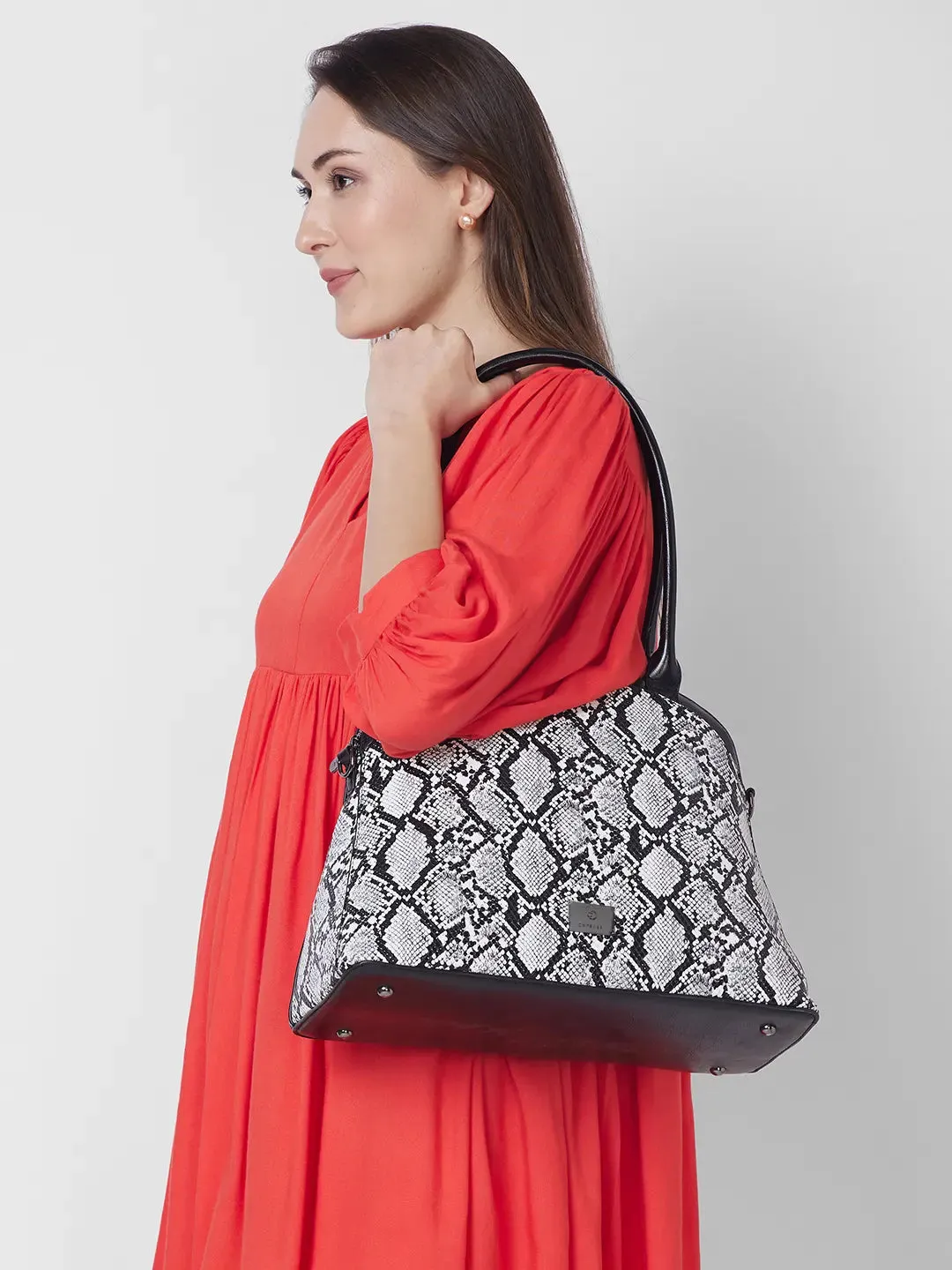 Caprese Saylor Large Black Satchel Bag