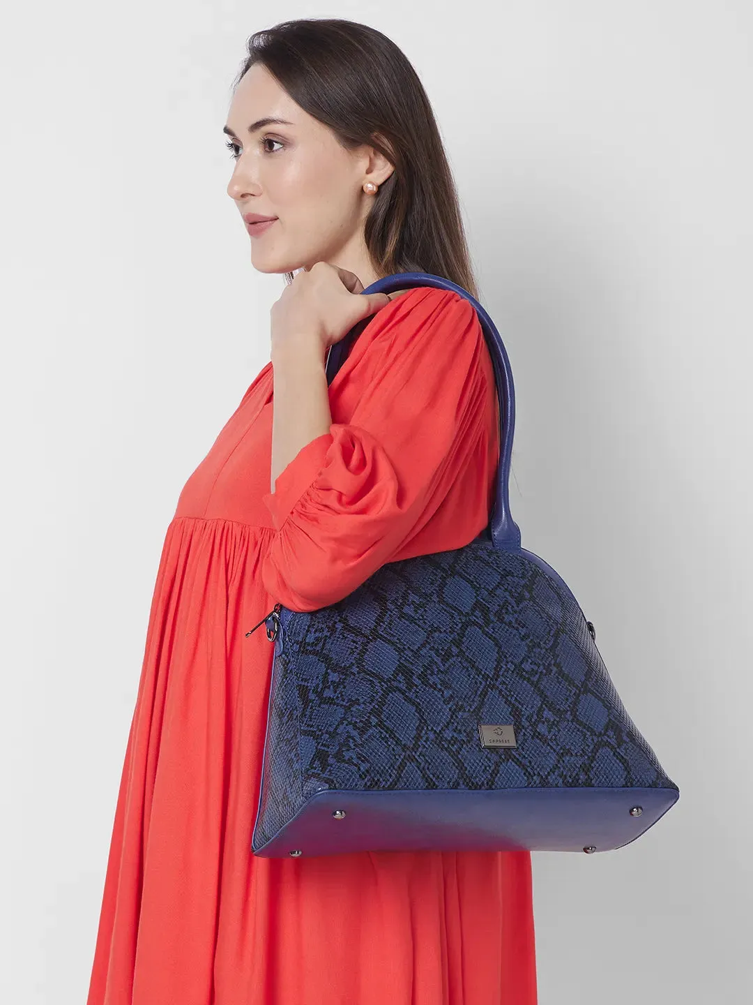 Caprese Saylor Large Blue Satchel Bag