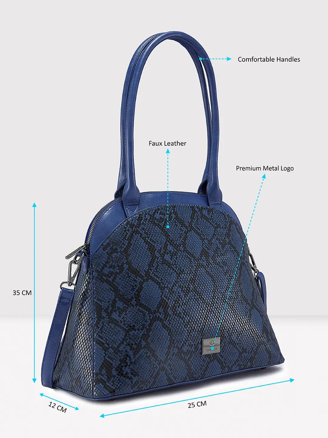 Caprese Saylor Large Blue Satchel Bag