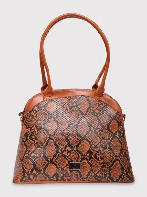 Caprese Saylor Large Tan Satchel Bag
