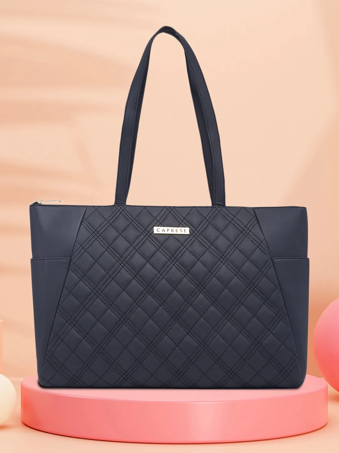 Caprese Sheena Large Black Tote Bag