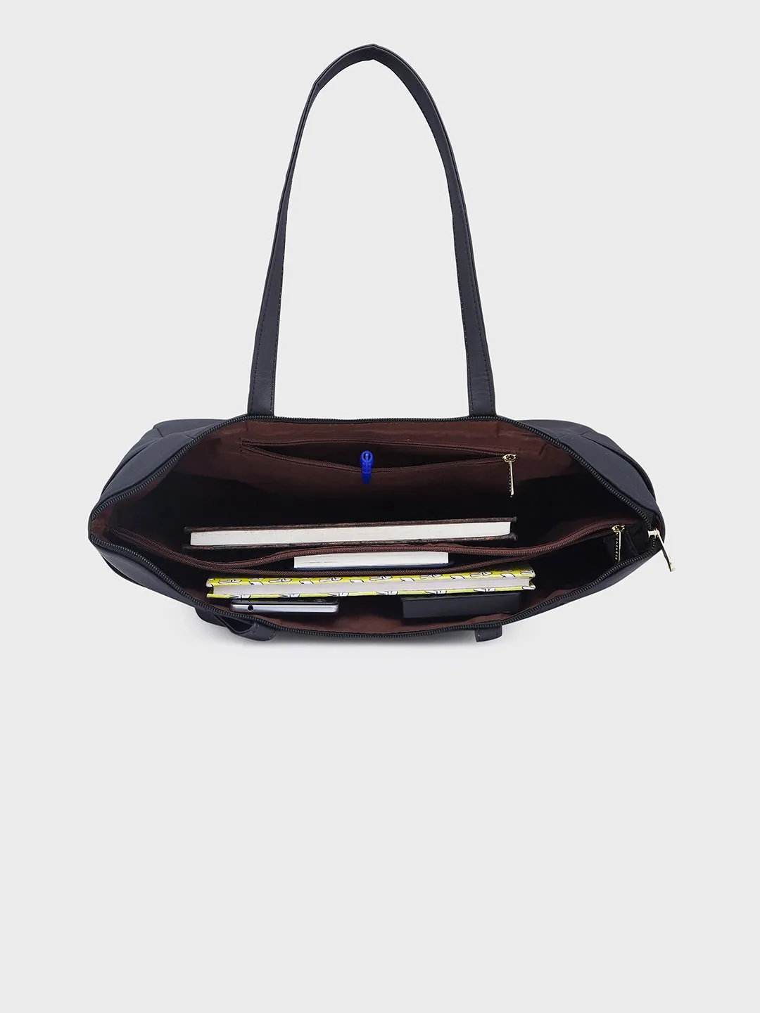 Caprese Sheena Large Black Tote Bag