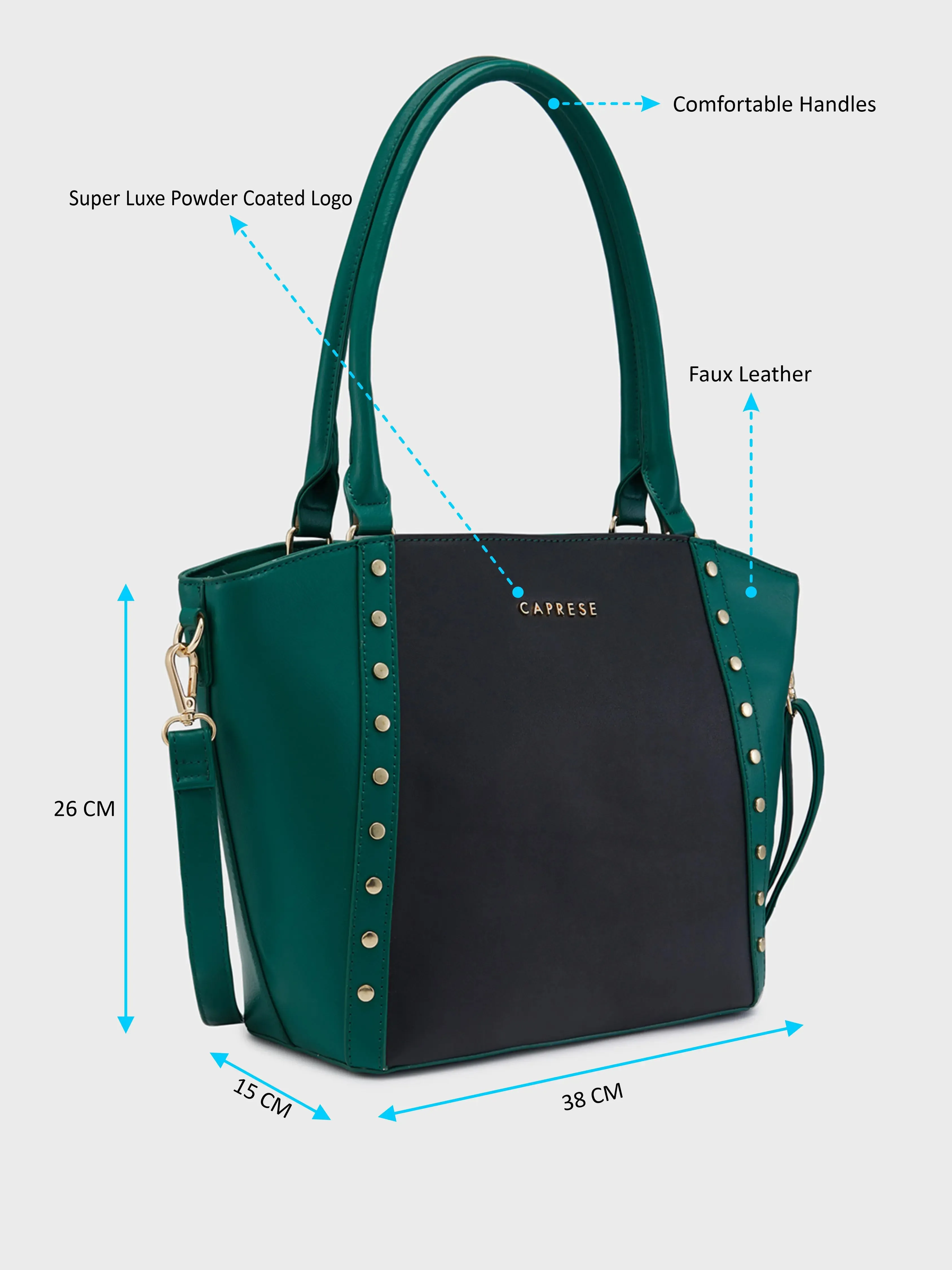 Caprese Shelby Medium Black Satchel Bag