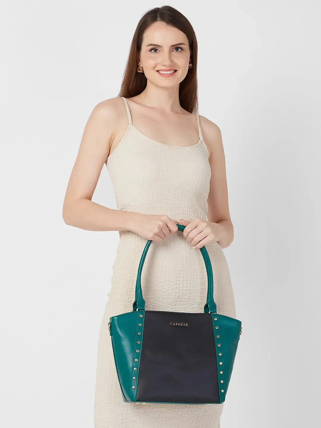 Caprese Shelby Medium Black Satchel Bag