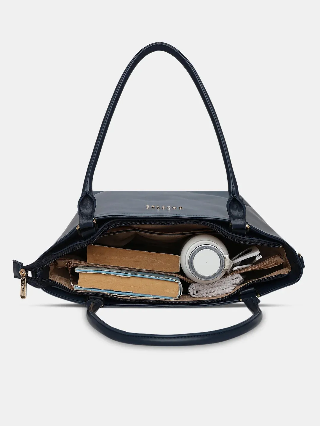 Caprese Shelby Medium Powder Blue Satchel Bag